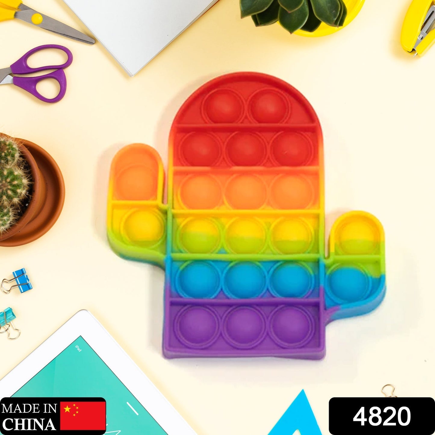 Colorful cactus fidget toy. SWASTIK CREATIONS The Trend Point