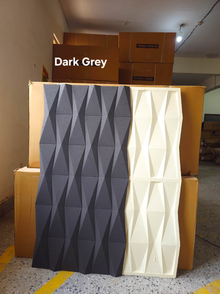 #Crysta Wave PU Panel New Design- 30mm thickness - Size 2x4ft - 3 color options - Min 8Pcs