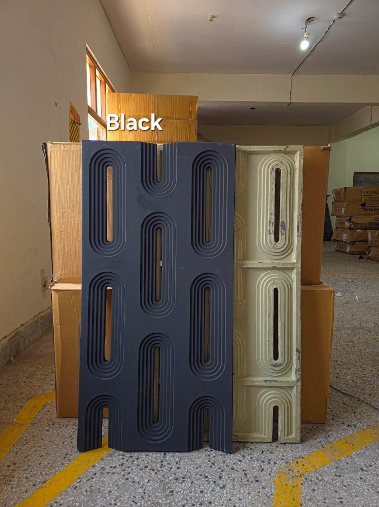 #StoneForge 109 Without Mirror - PU Panels Fluted Cutout Design- 40mm thickness - Size 2x4ft - Min 8Pcs - 5 color options