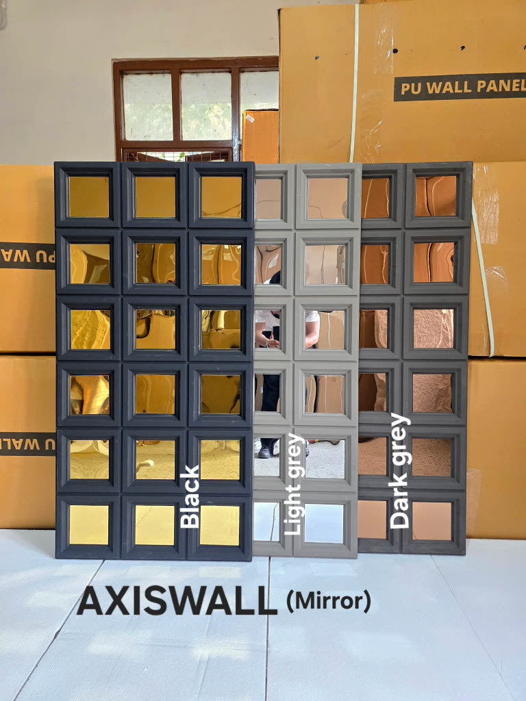 #AxisWall Mirror 103 – 40mm PU Stone Finish Panels - Size 2x4ft- 5 color options