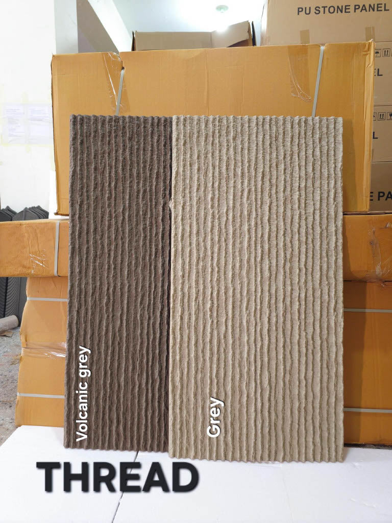 Thread - 50mm PU stone Panels - Size 2*4ft - MOQ 8Pcs