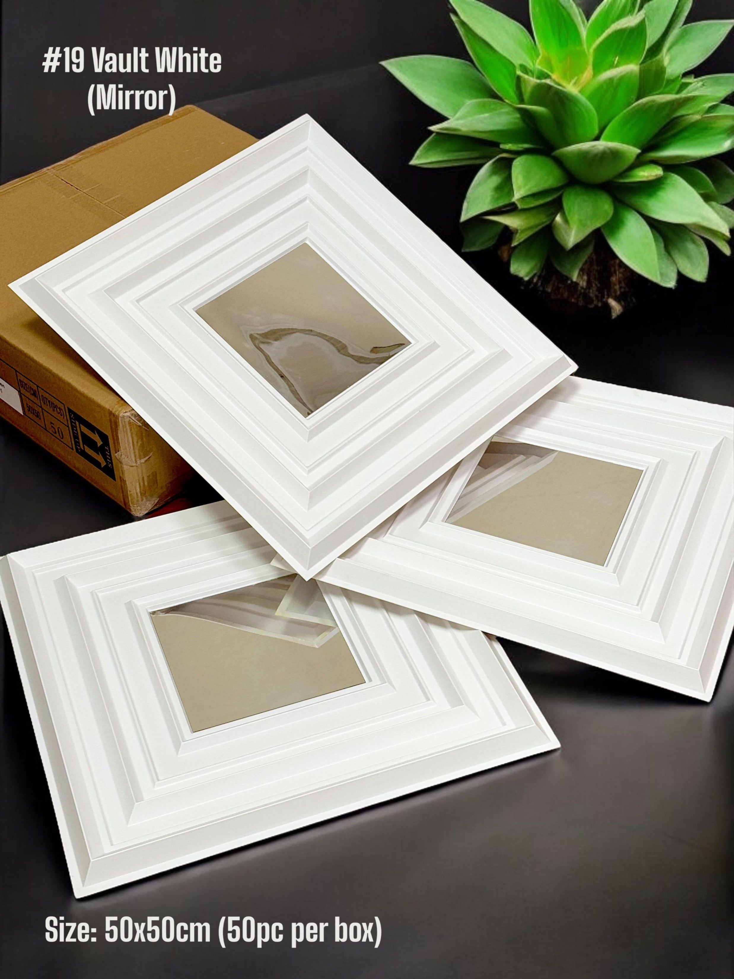 #19 Vault - Vault 3D PVC Panel (Mirror) - 6 colors option - (Size 50*50cm) - SWASTIK CREATIONS The Trend Point