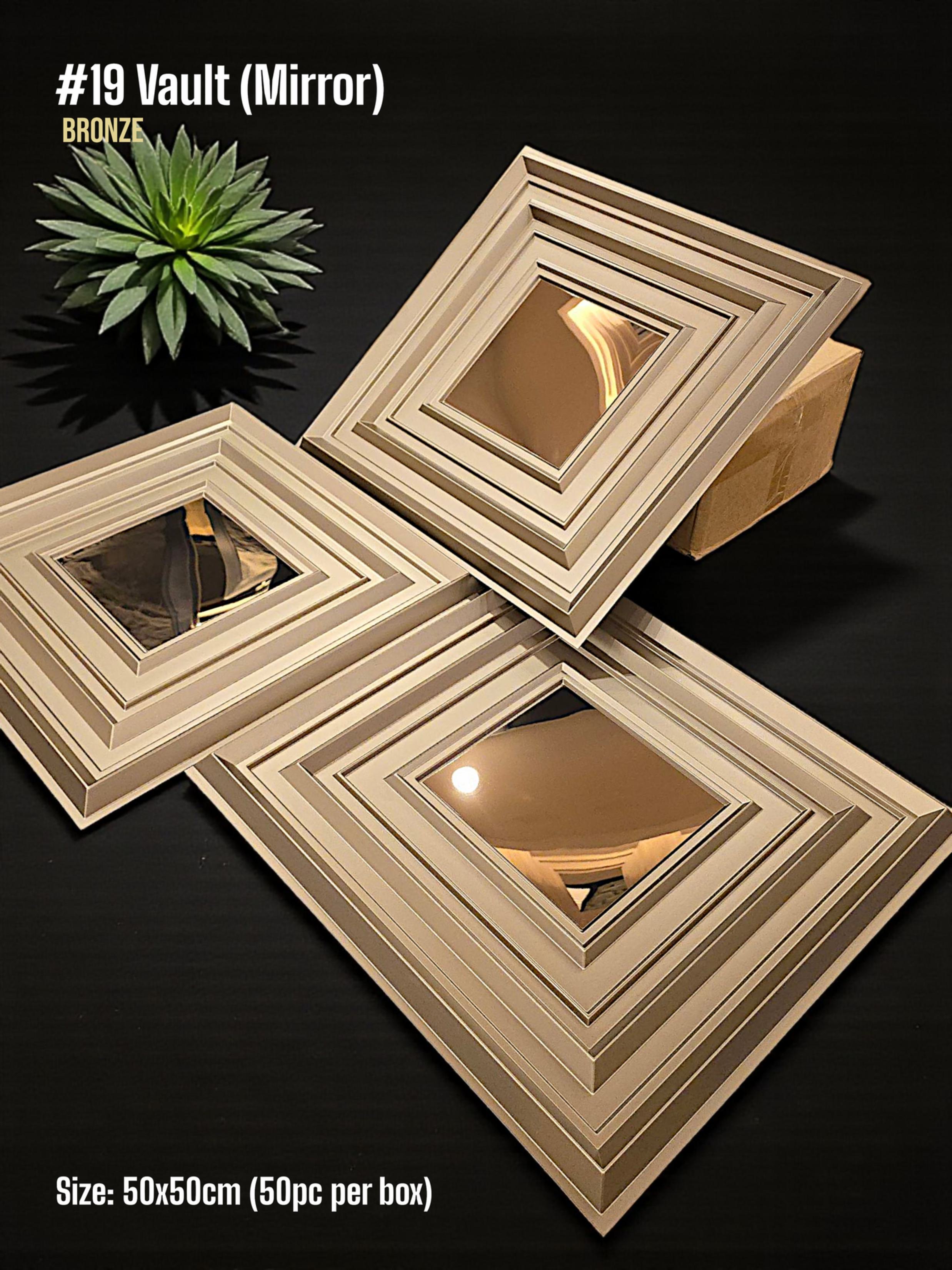 #19 Vault - Vault 3D PVC Panel (Mirror) - 6 colors option - (Size 50*50cm) - SWASTIK CREATIONS The Trend Point