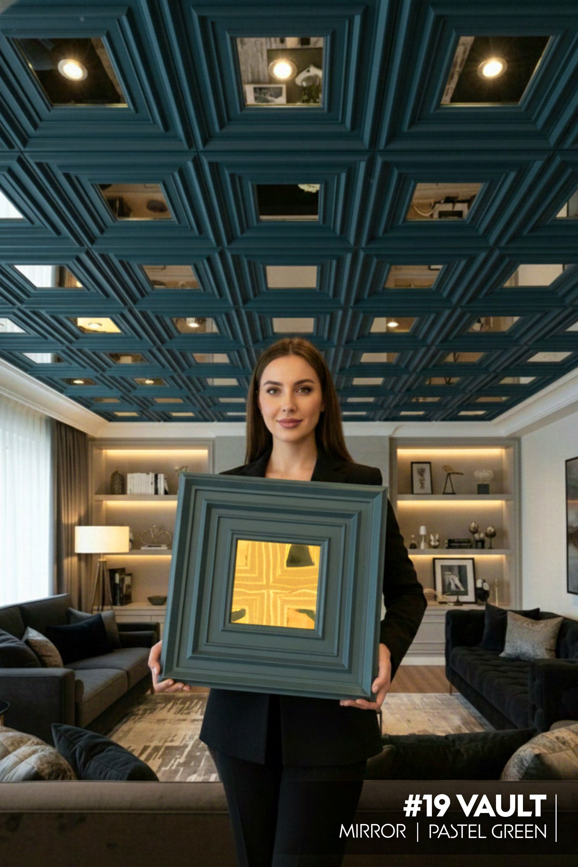 #19 Vault - Vault 3D PVC Panel (Mirror) - 6 colors option - (Size 50*50cm) - SWASTIK CREATIONS The Trend Point