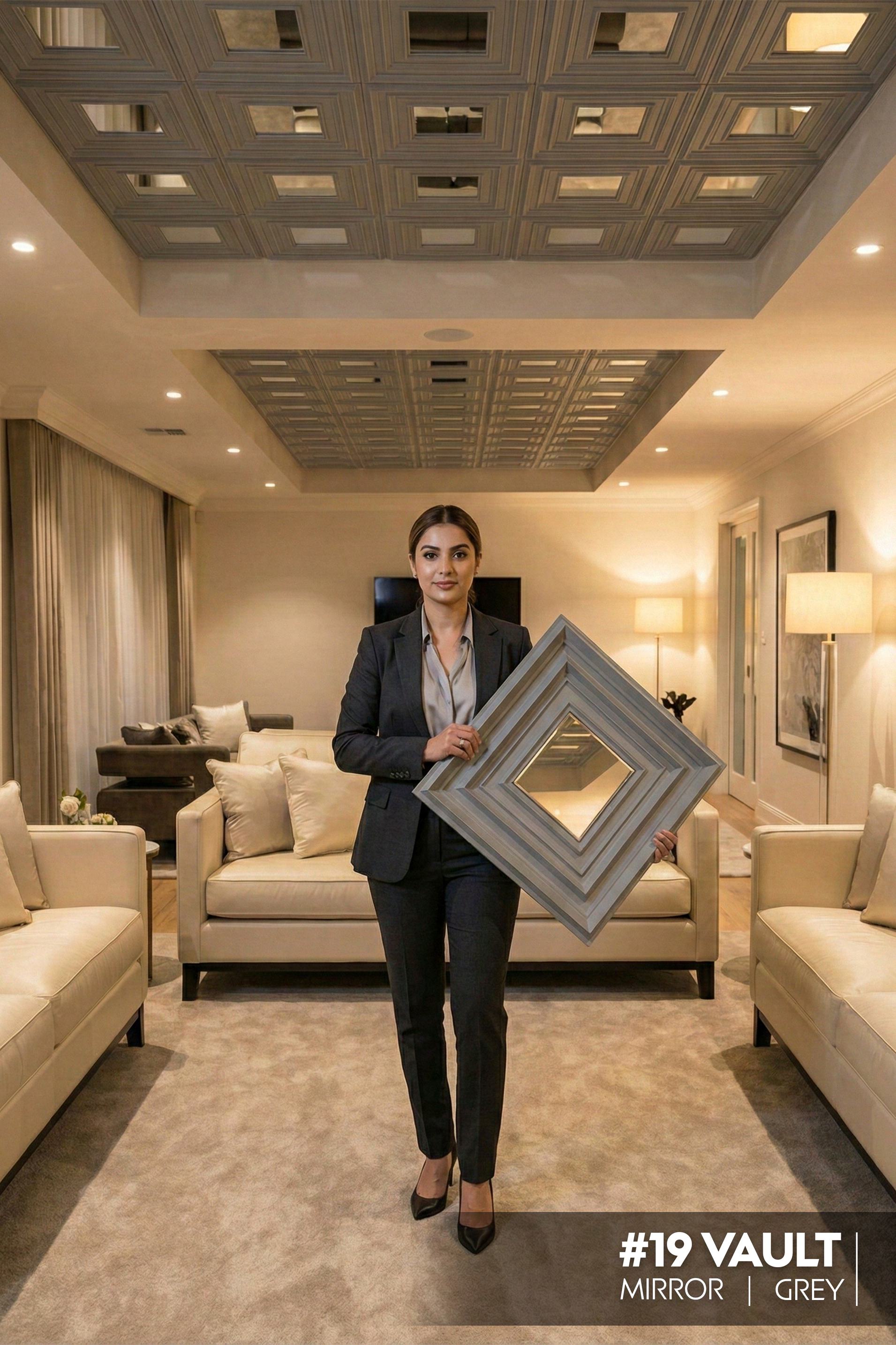 #19 Vault - Vault 3D PVC Panel (Mirror) - 6 colors option - (Size 50*50cm) - SWASTIK CREATIONS The Trend Point