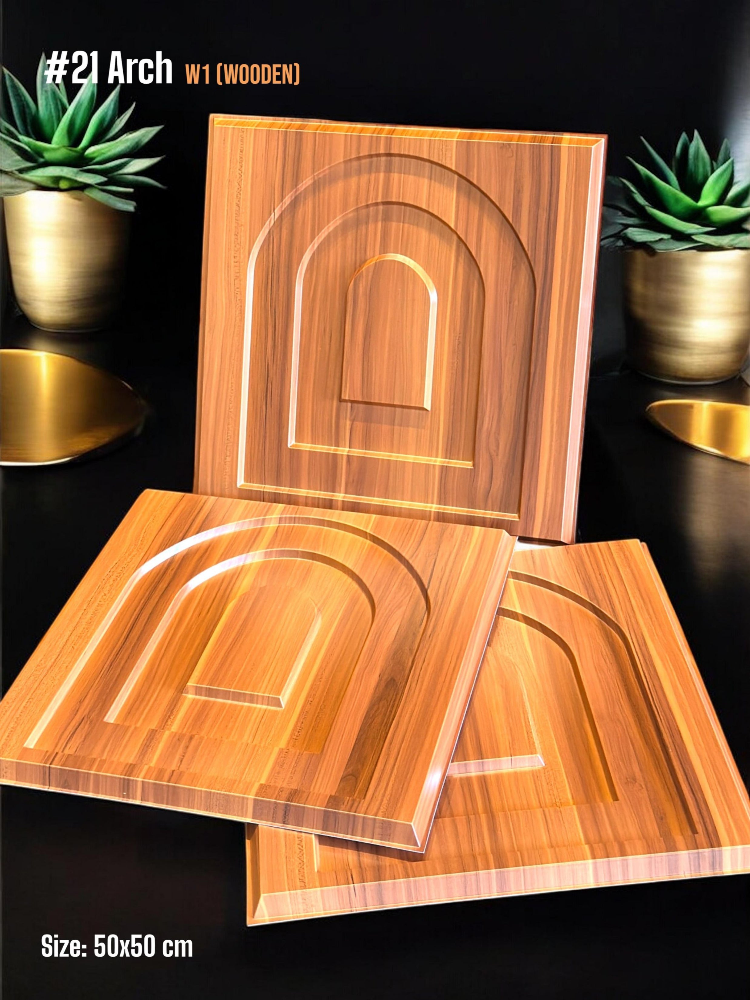 #21 Arch - Arch 3D PVC Panel (Without Mirror) - 6 colors option - (Size 50*50cm) - SWASTIK CREATIONS The Trend Point