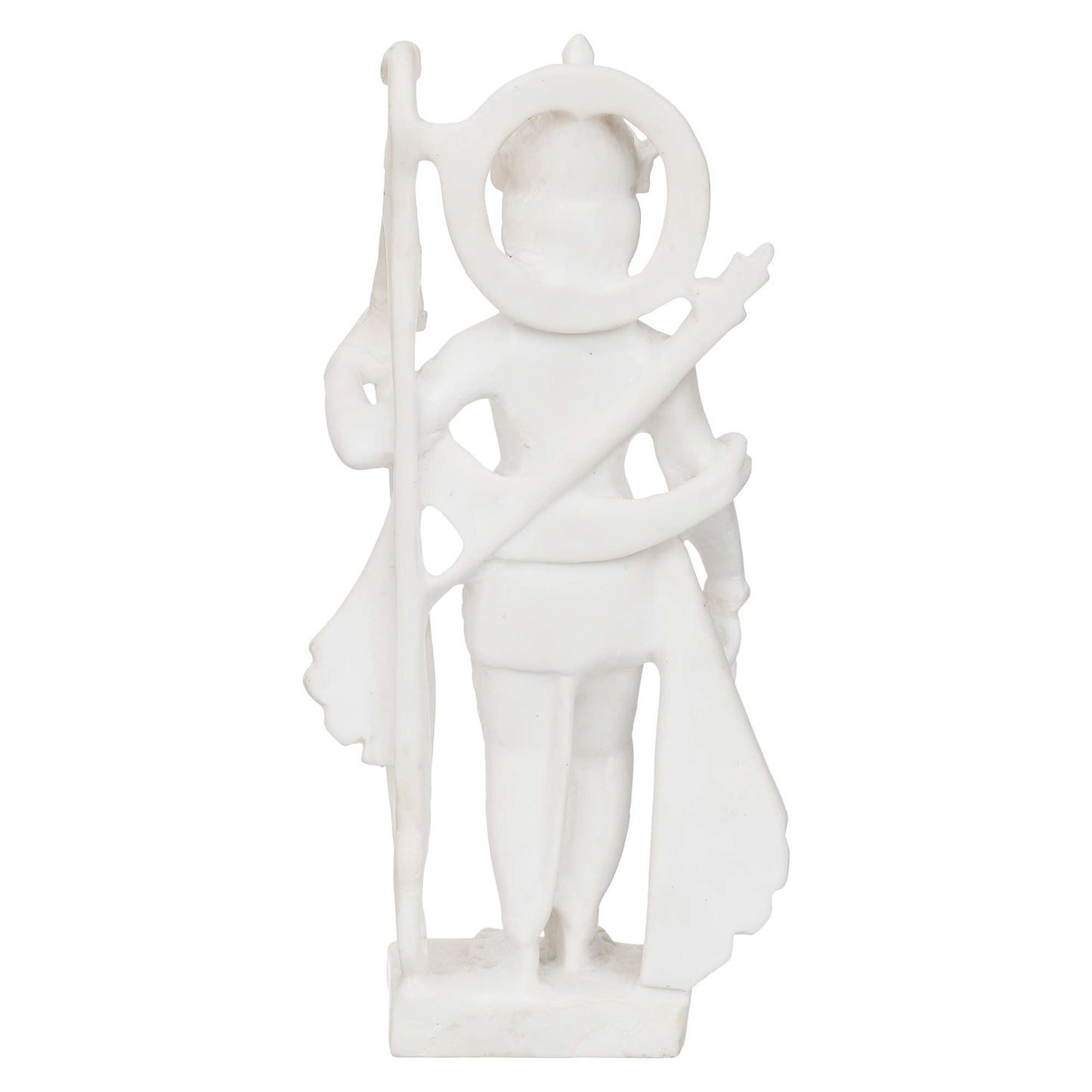White Marble Standing Ram Ji murti for Pooja Room Standing Hindu Lord Ram ji Statue for Home Temple Idol Murti Best for Gift (NMB-MRM1) SWASTIK CREATIONS The Trend Point