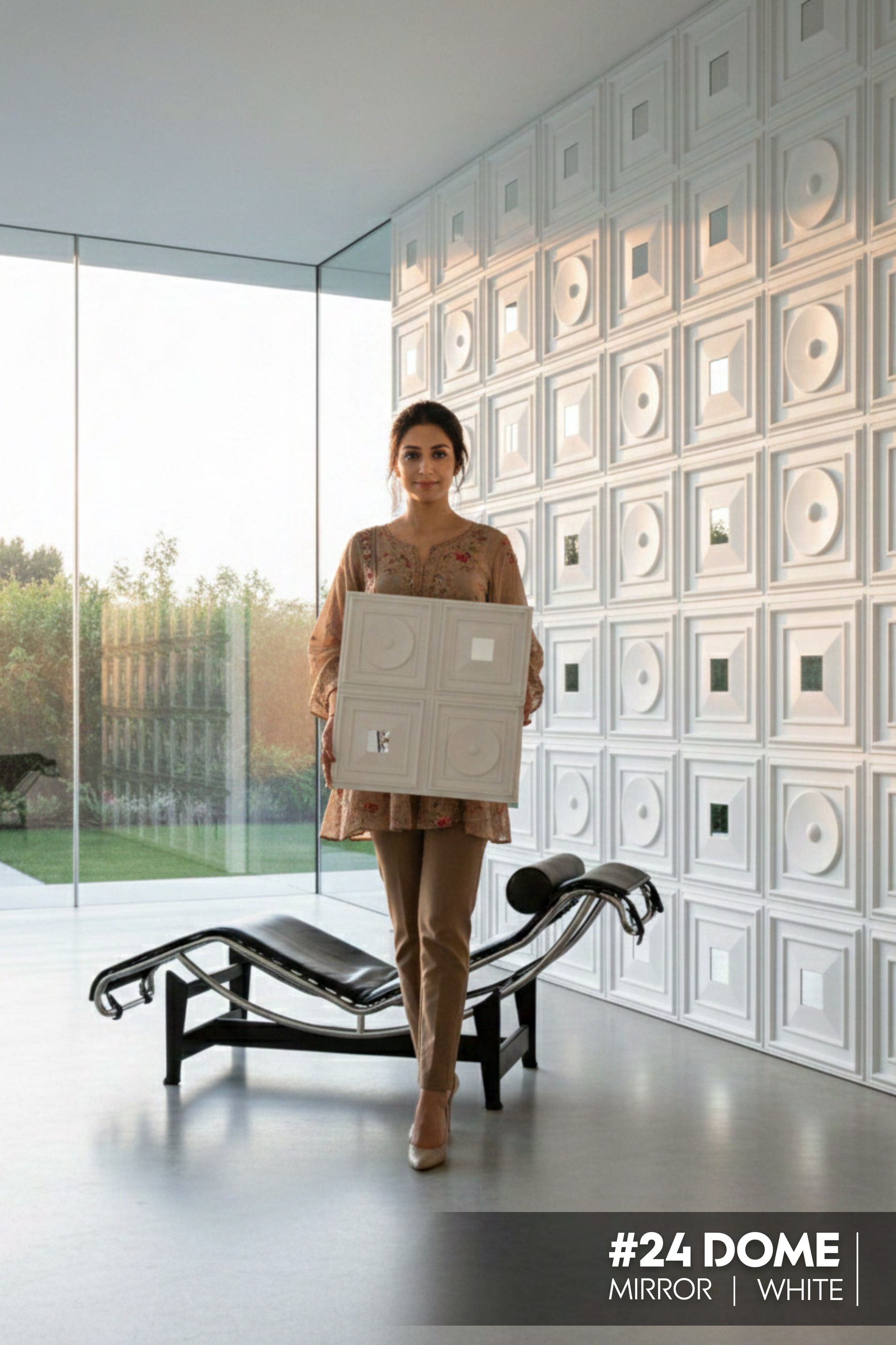 #24 Dome - Arch 3D PVC Panel (Mirror) - 6 colors option - (Size 50*50cm) - SWASTIK CREATIONS The Trend Point