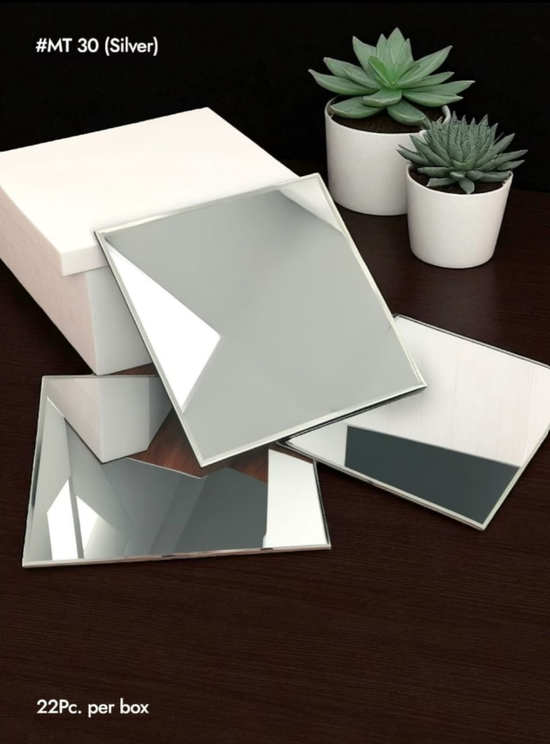 #Mt 30 SILVER Exclusive Mirror Glass Mosaic Tile Silver (Min 22 pcs)