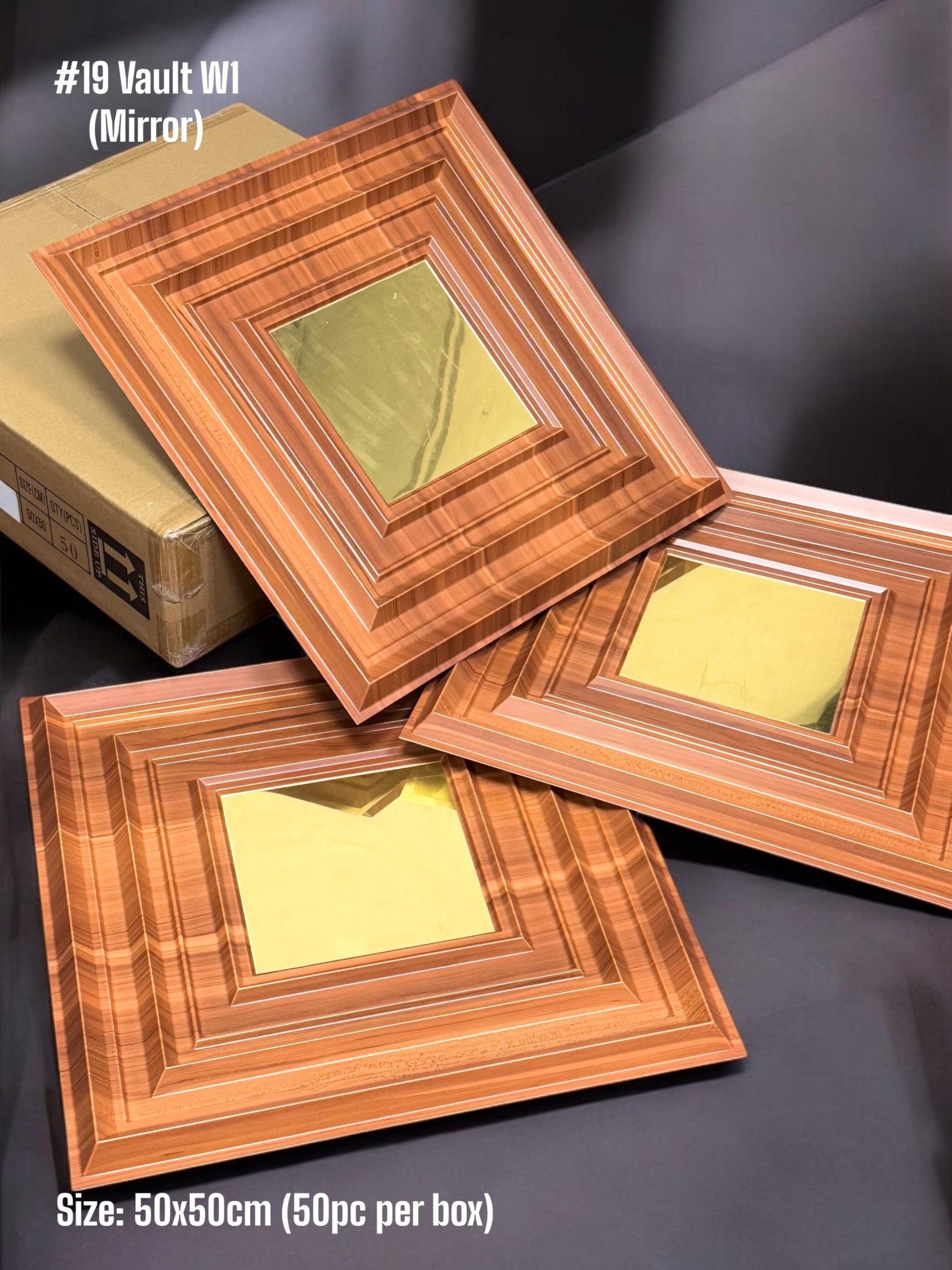 #19 Vault - Vault 3D PVC Panel (Mirror) - 6 colors option - (Size 50*50cm)