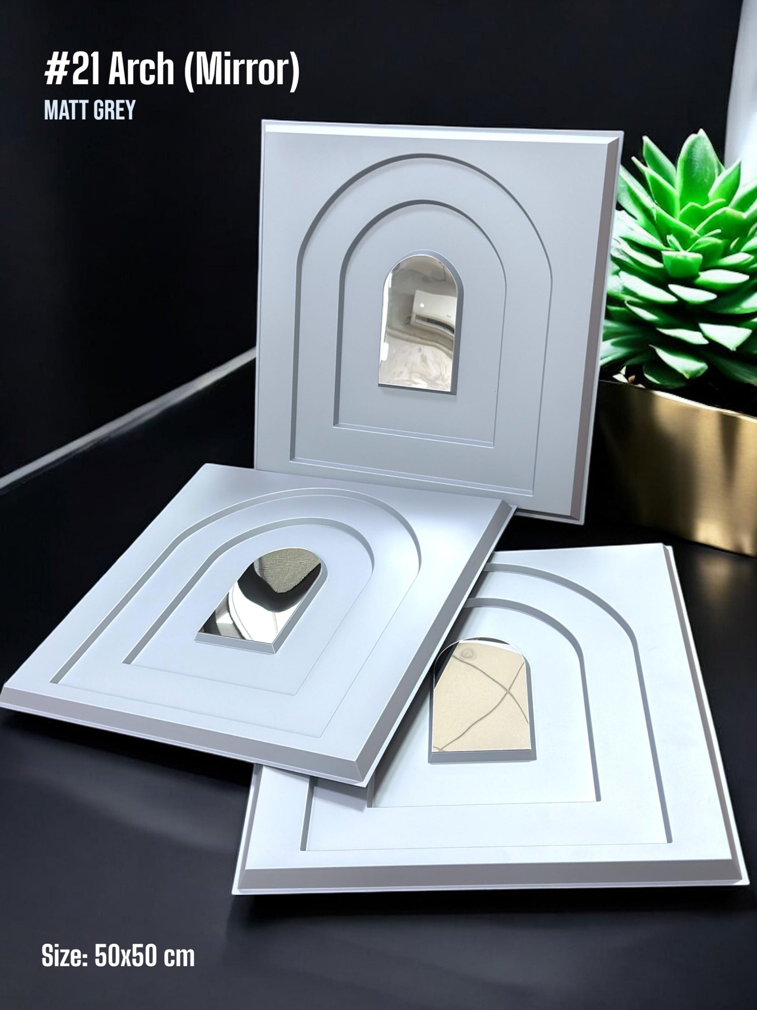 #21 Arch - Arch 3D PVC Mirror Panel - 6 colors option - (Size 50*50cm)
