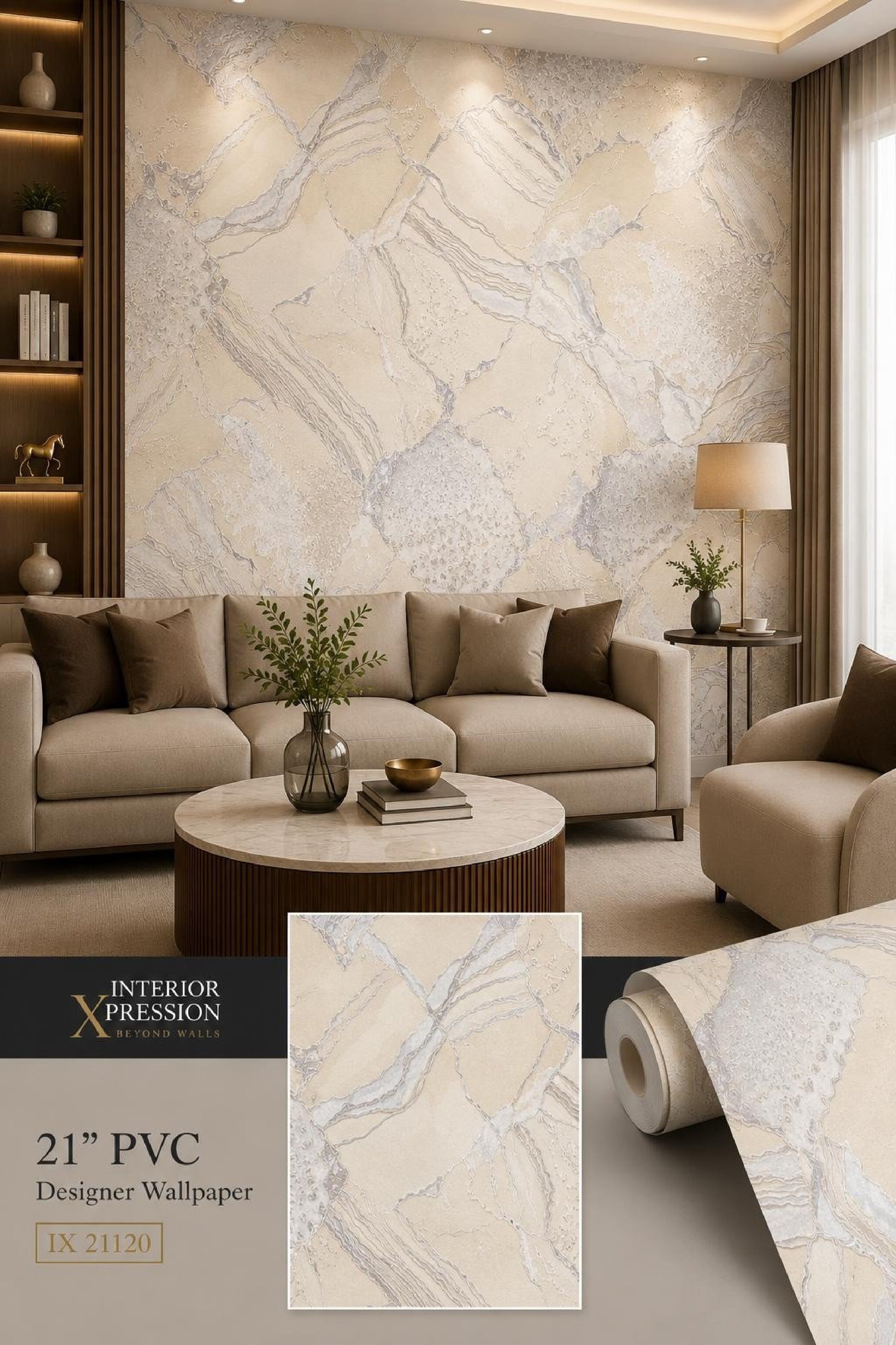 W32 3D Premium PVC Designer Wallpaper