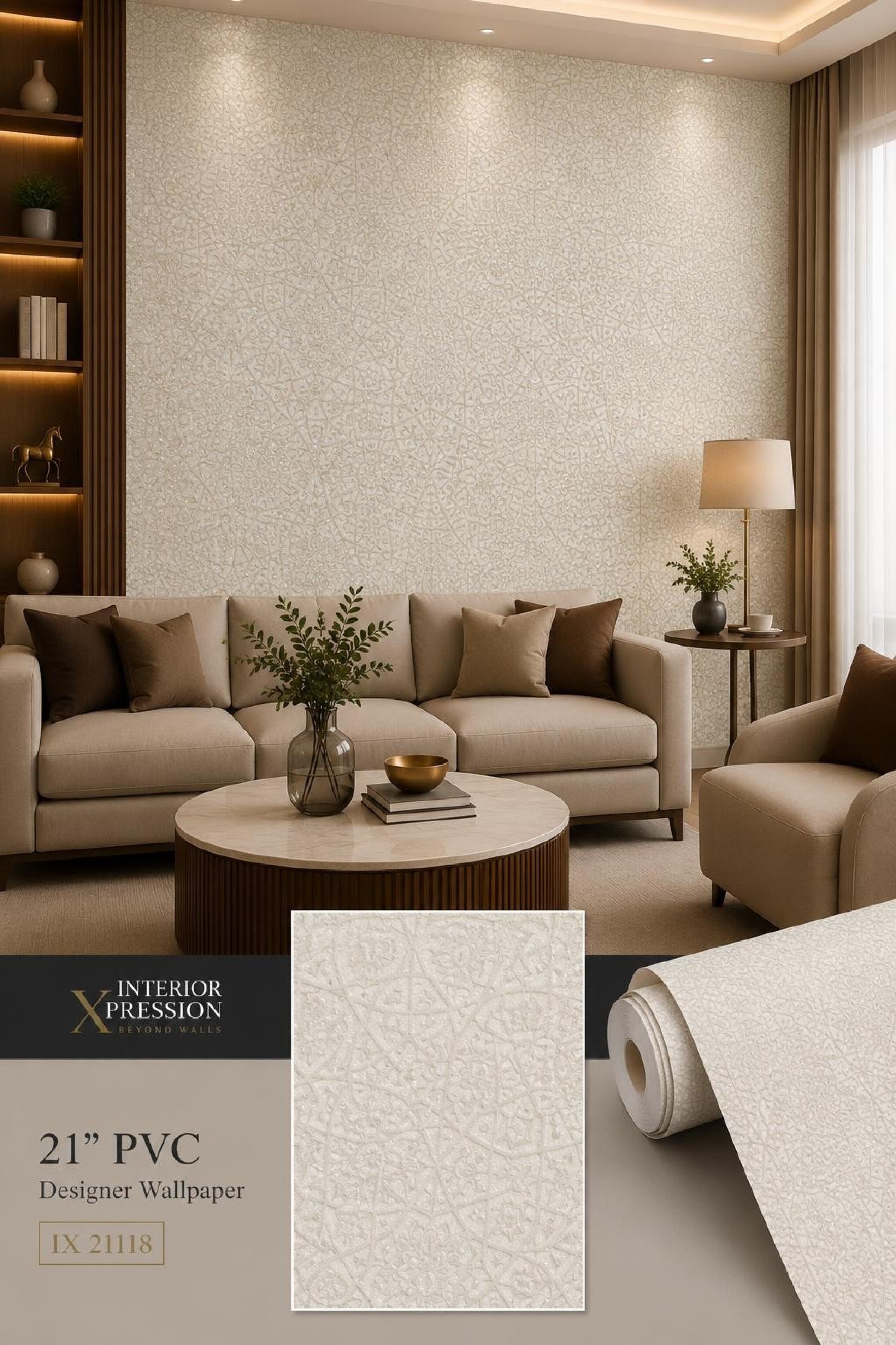 W34 3D Premium PVC Designer Wallpaper