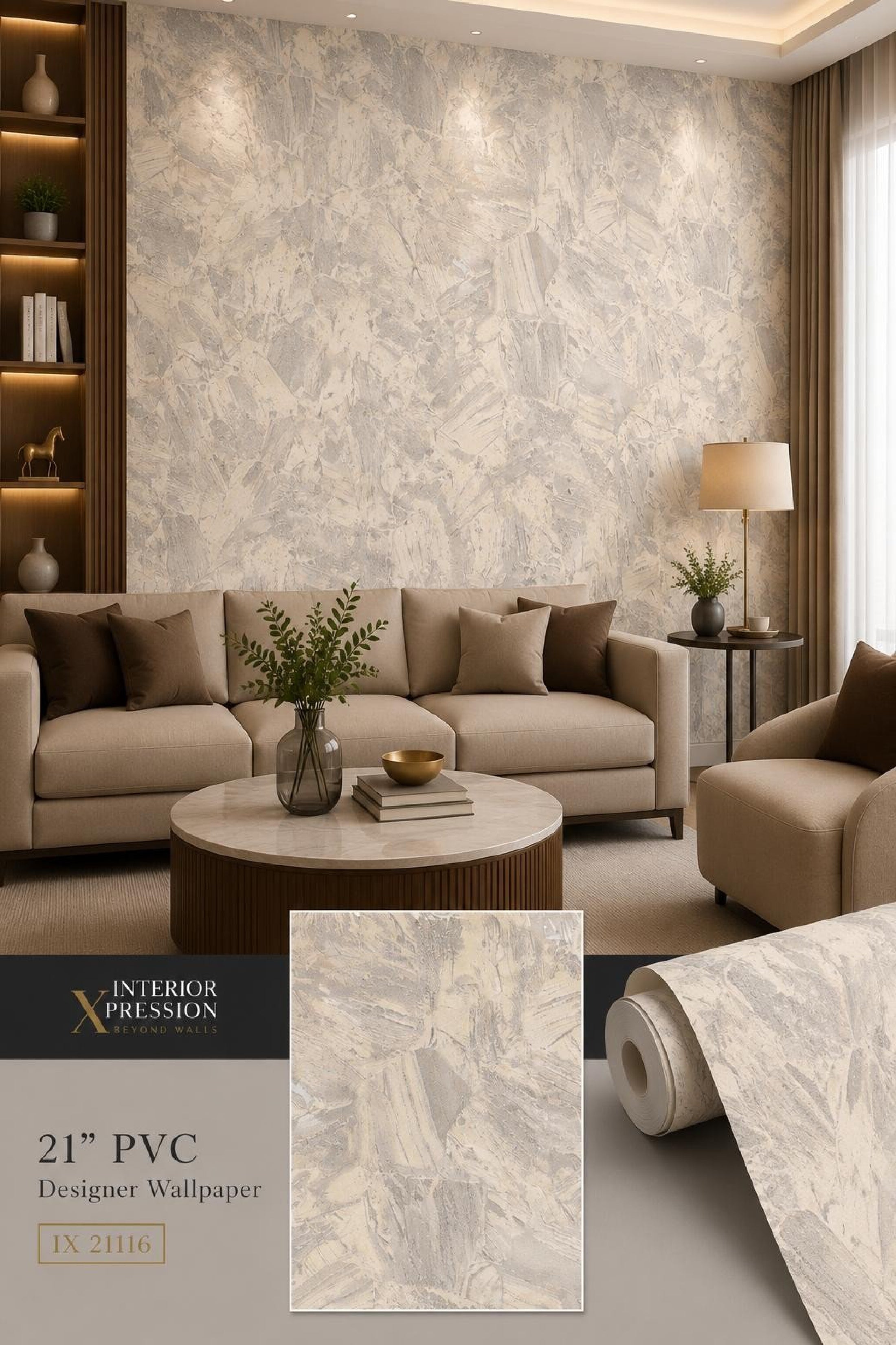 W37 3D Premium PVC Designer Wallpaper