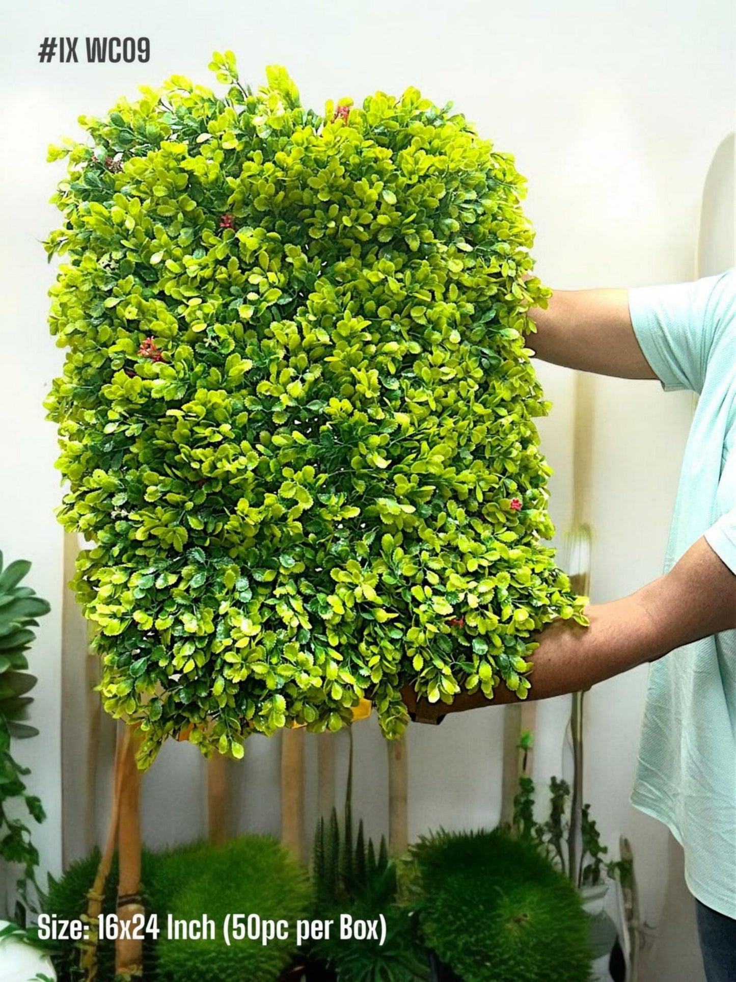WC09 Artificial Green Wall Panel (Set of 5) SWASTIK CREATIONS The Trend Point