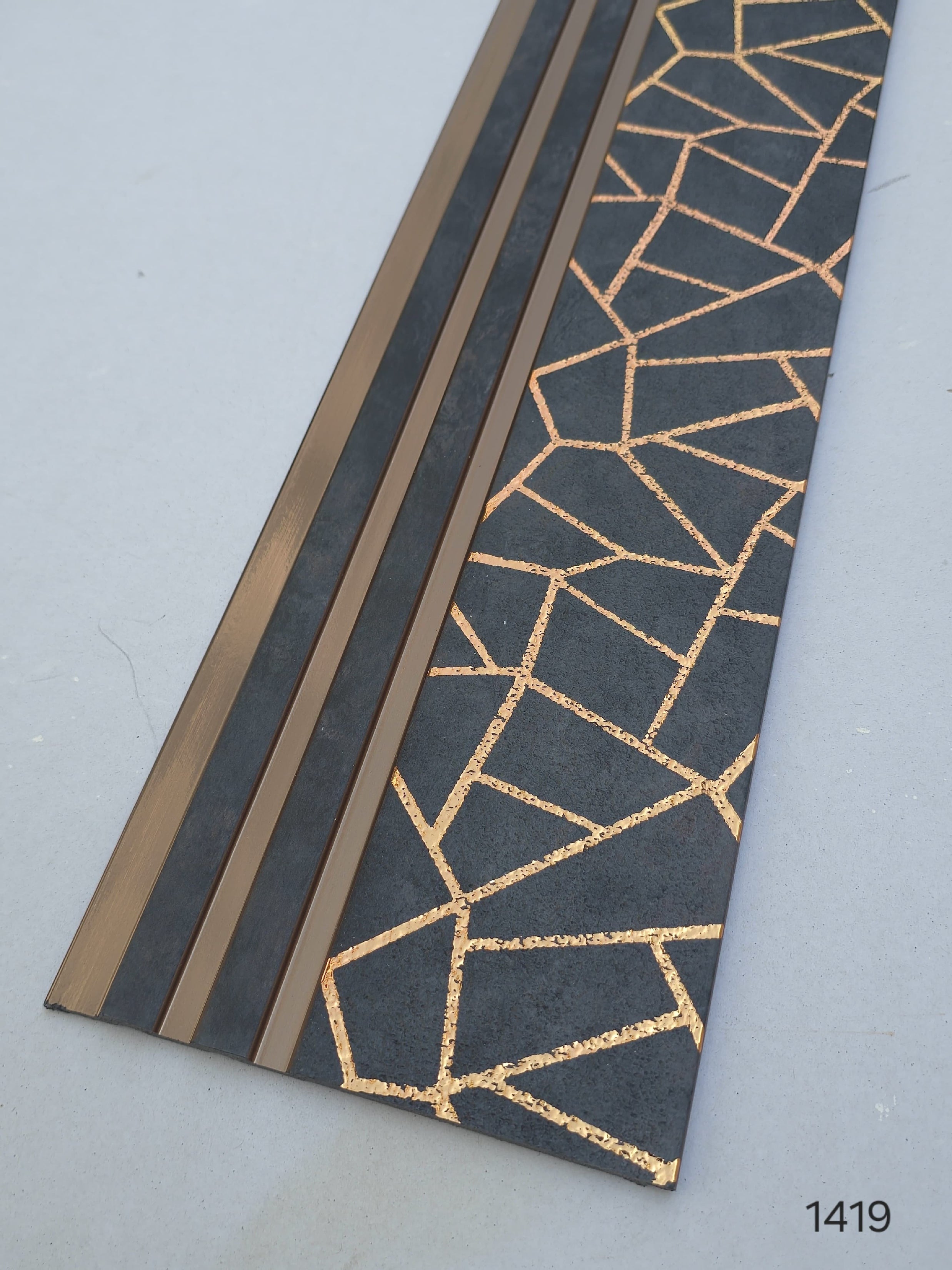 Code 1419 - Premium Charcoal Fluted Louver Panels (1 box of 16pcs) (Min 10 box order)