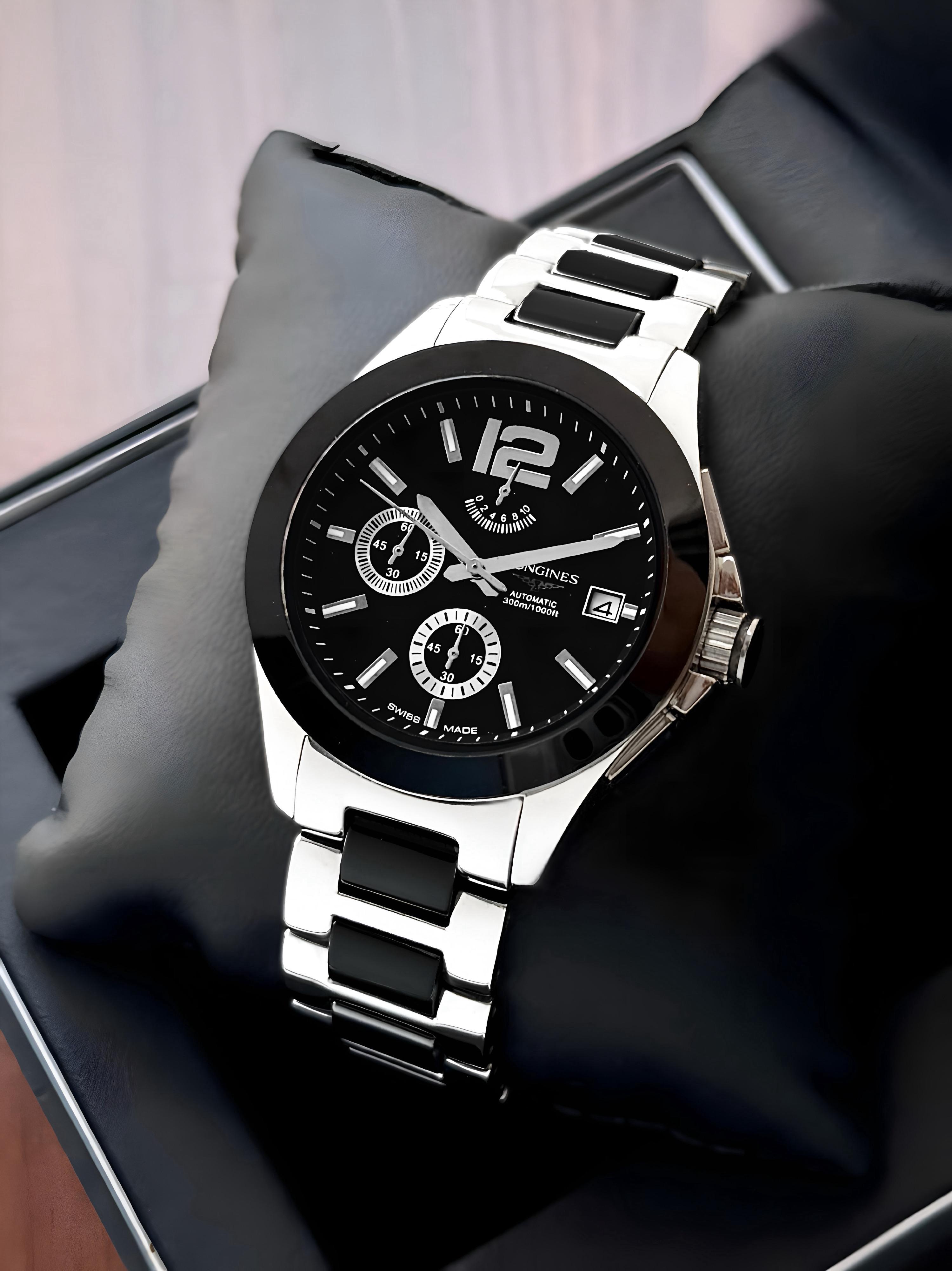 Conquest Ceramic Chronograph Detailed with Perfection watch - SWASTIK CREATIONS The Trend Point