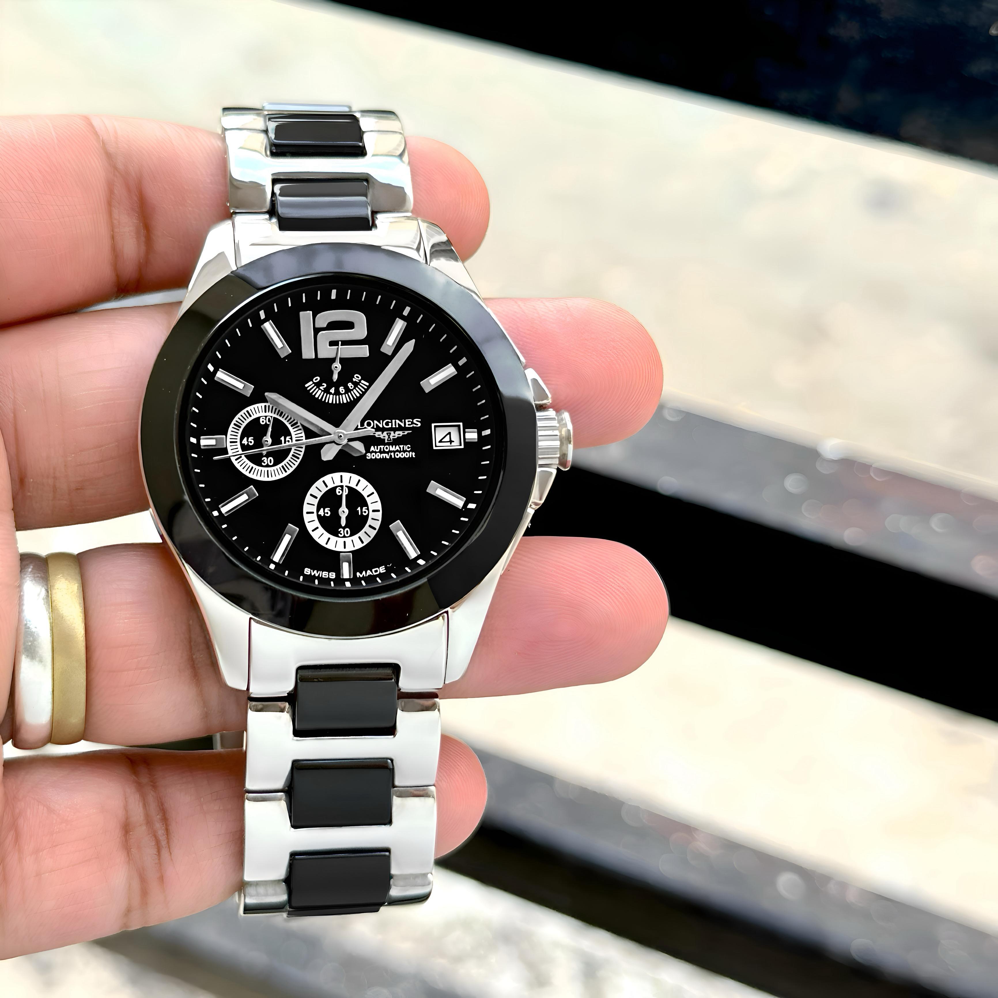 Conquest Ceramic Chronograph Detailed with Perfection watch - SWASTIK CREATIONS The Trend Point