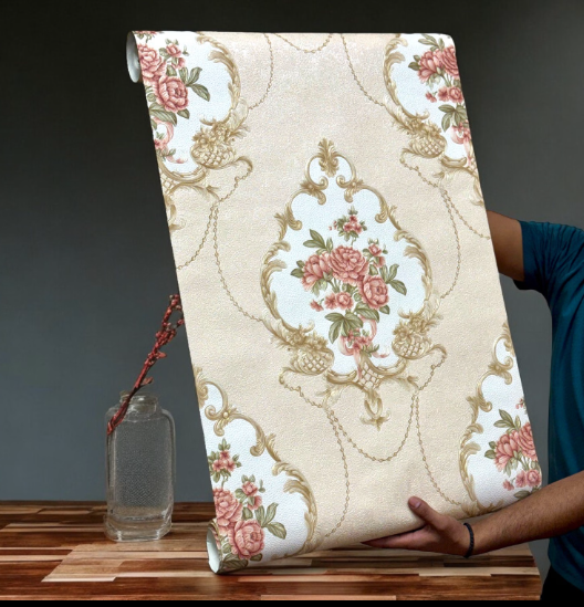 Floral Pattern Wallpaper (set of 2) - SWASTIK CREATIONS The Trend Point