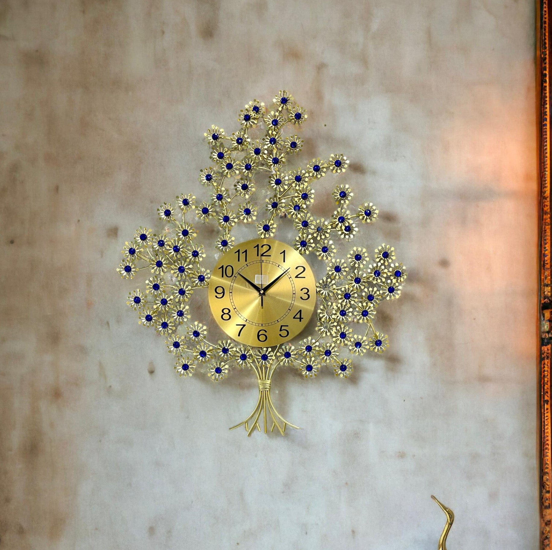 Floral Tree Metal Wall Clock - SWASTIK CREATIONS The Trend Point