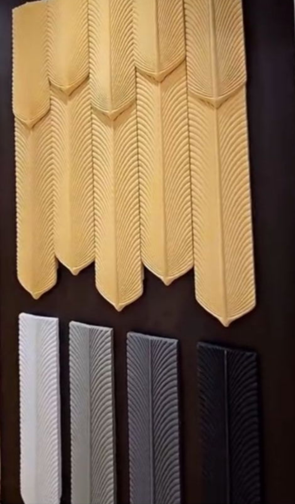 PU 3D Feather Panel (Size 8*36inch) (1 panel Covers Approx. 1.9 Sq Ft) - 5 colors Option