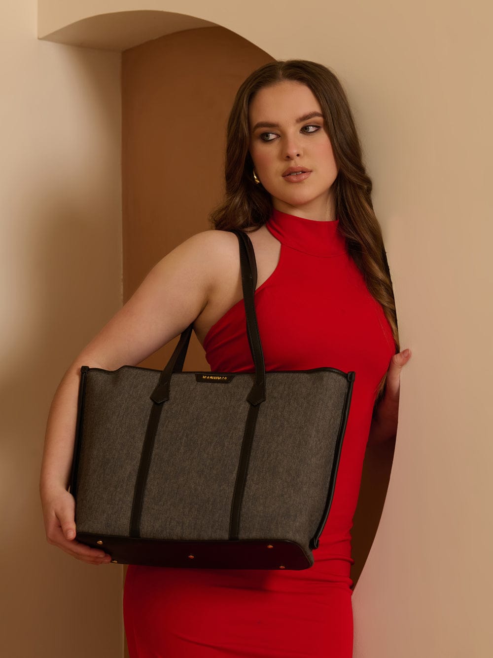 Magnolia Elegant PU Leather Tote Bag SWASTIK CREATIONS The Trend Point