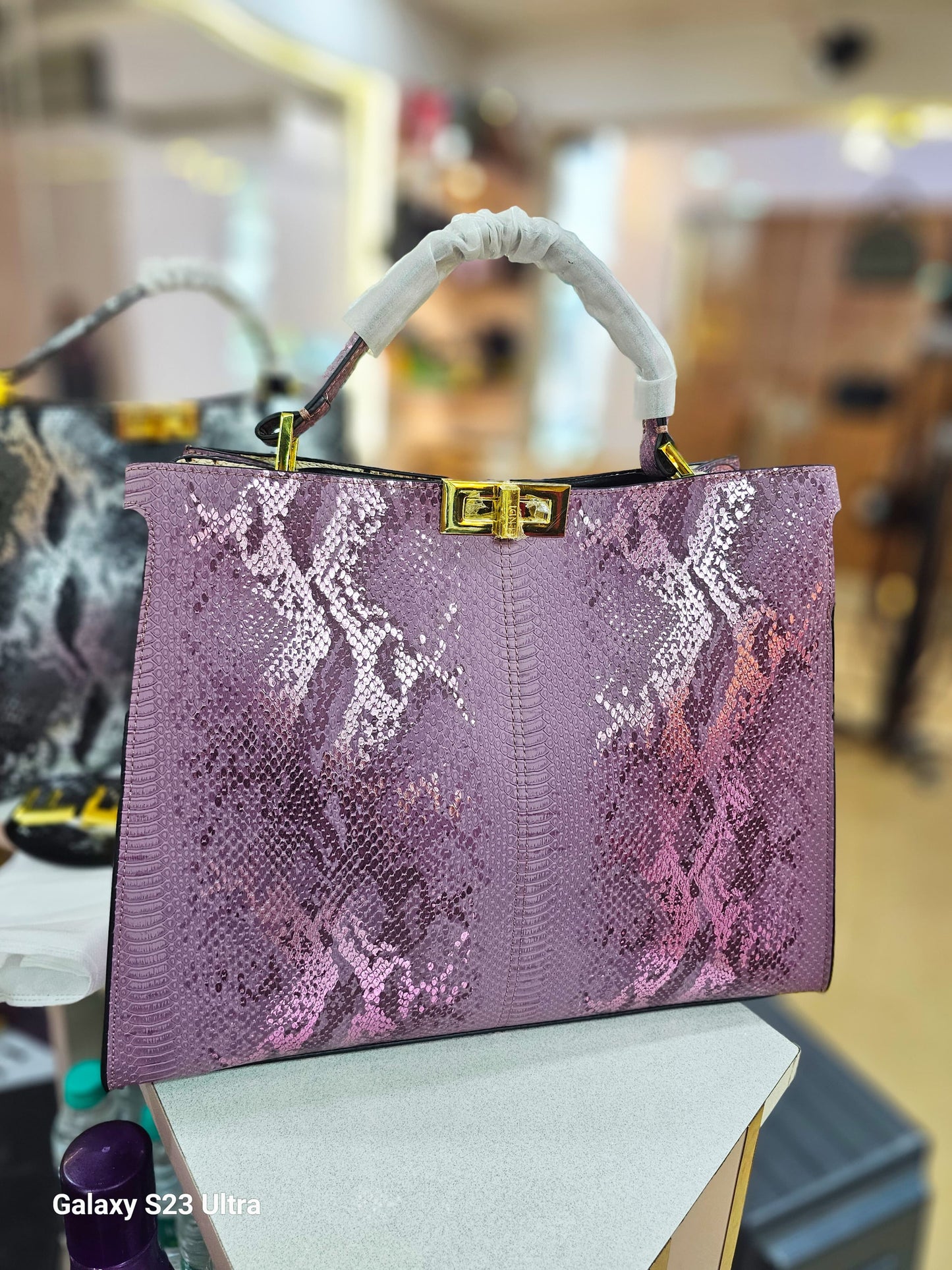 FENDI PEEKABOO CROC HIGH QUALITY BAG SWASTIK CREATIONS The Trend Point