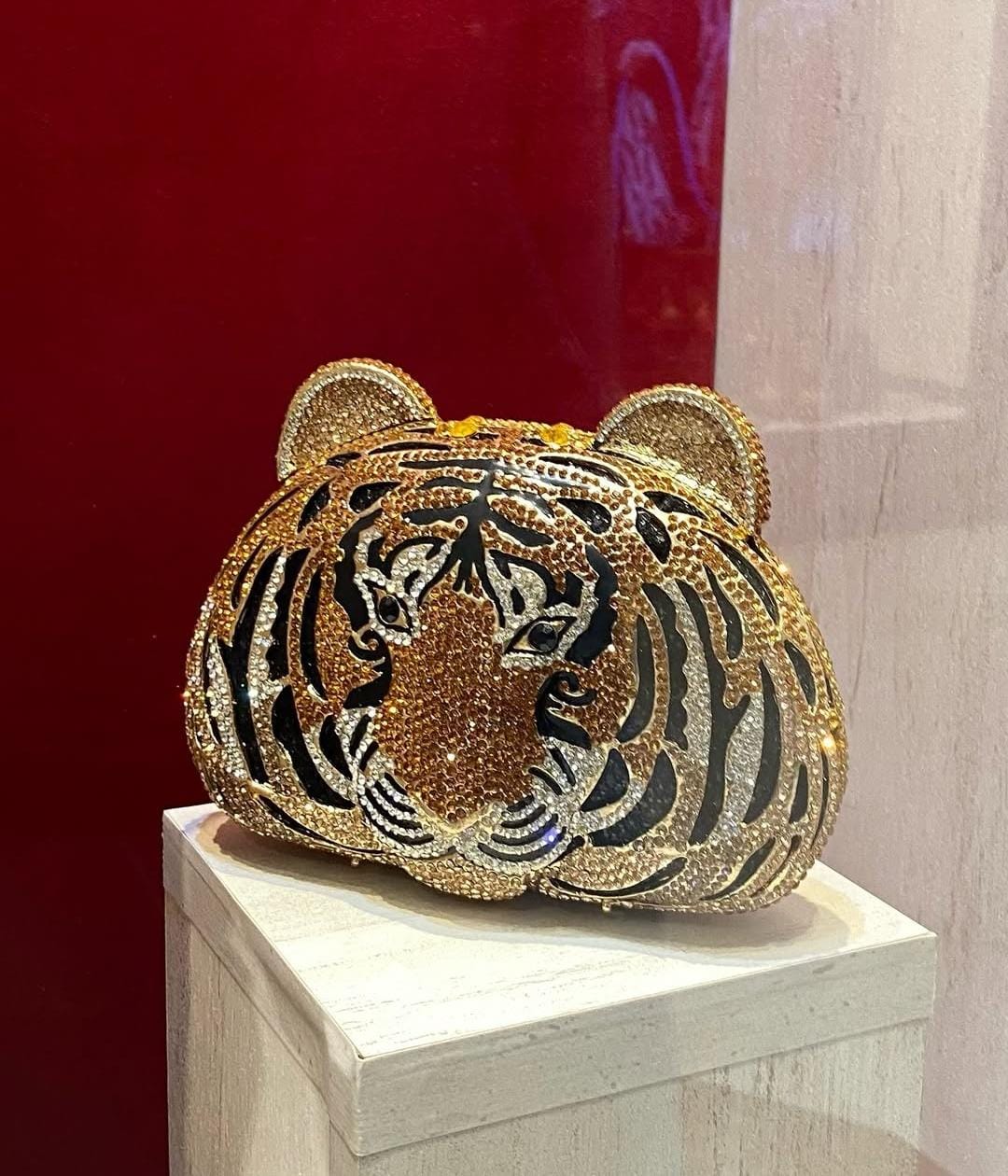 Swarovski Tiger High Quality Metal Bag SWASTIK CREATIONS The Trend Point