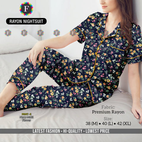 Women's rayon nightsuit - SWASTIK CREATIONS The Trend Point