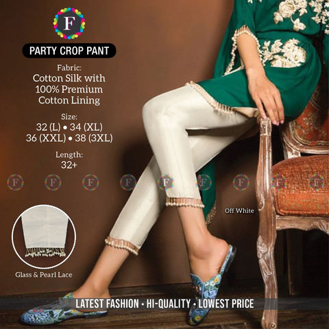 Women's party crop pant - SWASTIK CREATIONS The Trend Point