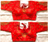 Fentam Silk Fabric Heavy HANDWORK work blouse - SWASTIK CREATIONS The Trend Point