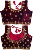 Velvet sequence Jari and Thread WORK Blouse - SWASTIK CREATIONS The Trend Point