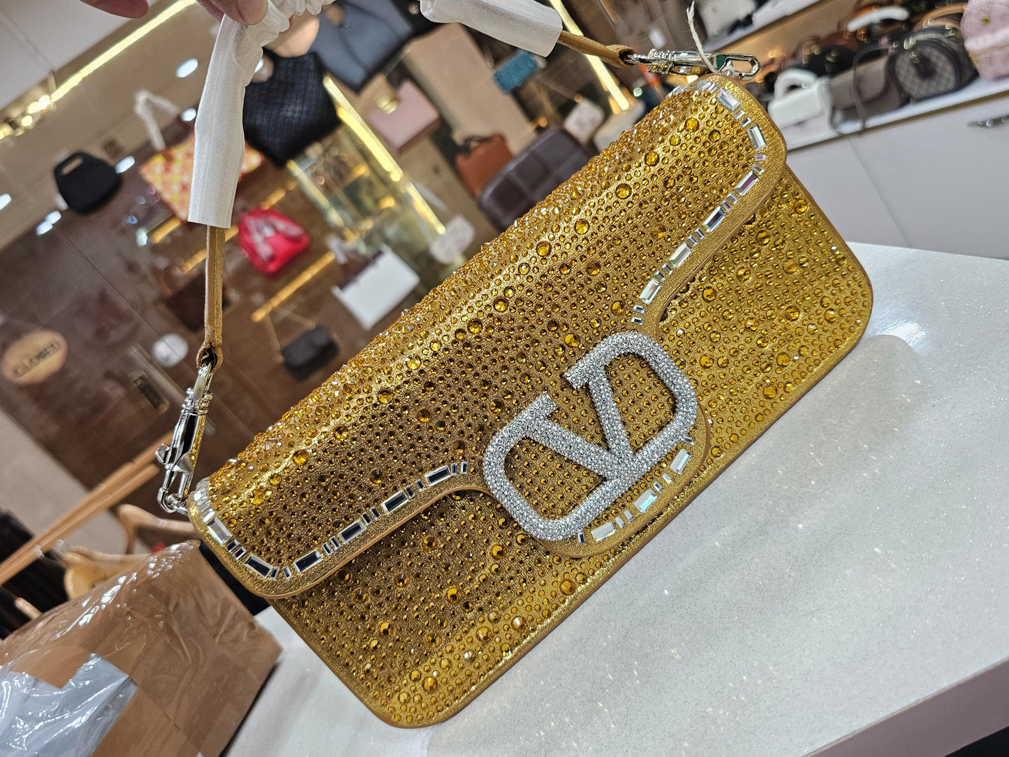 Valentino Garavani Crystal Bag SWASTIK CREATIONS The Trend Point