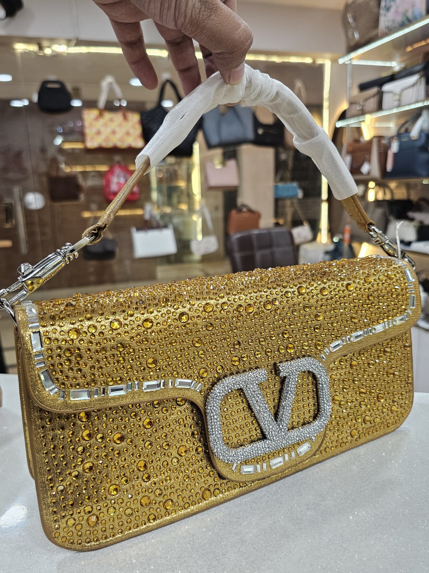 Valentino Garavani Crystal Bag SWASTIK CREATIONS The Trend Point