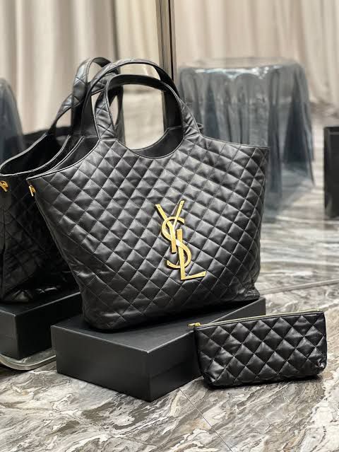 SAINT LAURENT YSL Icare Maxi Shopping Bag in Quilted Lambskin SWASTIK CREATIONS The Trend Point