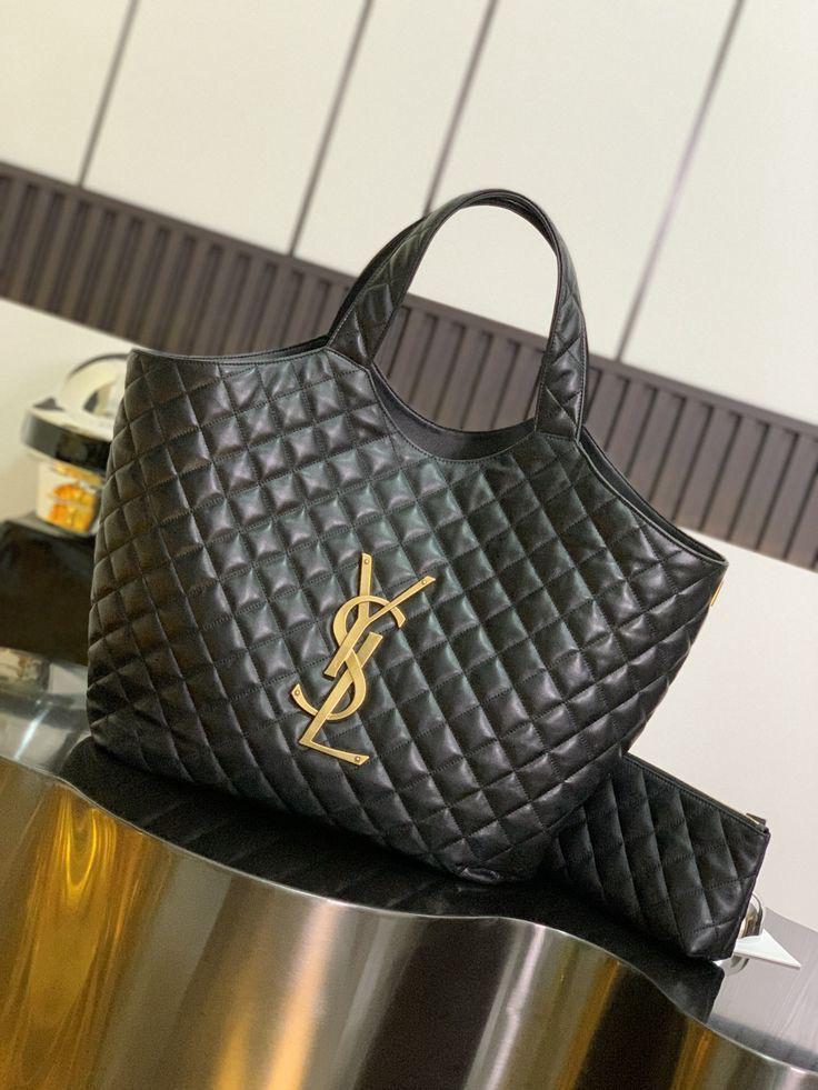 SAINT LAURENT YSL Icare Maxi Shopping Bag in Quilted Lambskin SWASTIK CREATIONS The Trend Point