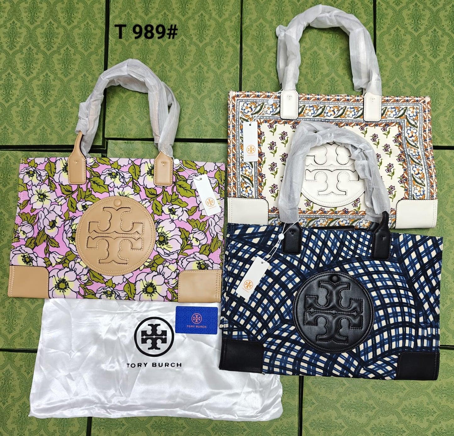 Tory Burch Ella Canvas Printed Tote Bag SWASTIK CREATIONS The Trend Point