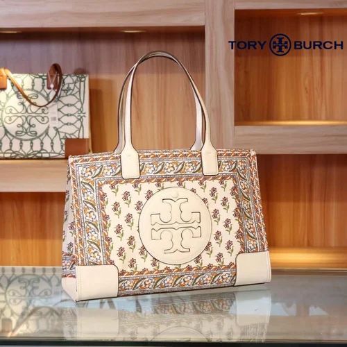 Tory Burch Ella Canvas Printed Tote Bag SWASTIK CREATIONS The Trend Point