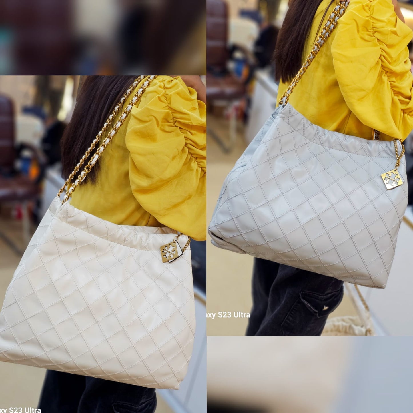 Tory Burch Fleming Drawstring Leather Premium Quality Bag SWASTIK CREATIONS The Trend Point