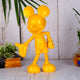 Swastik Creations Yellow Mickey Figurine with Golden Horns | Unique Resin Showpiece for Home & Gifting