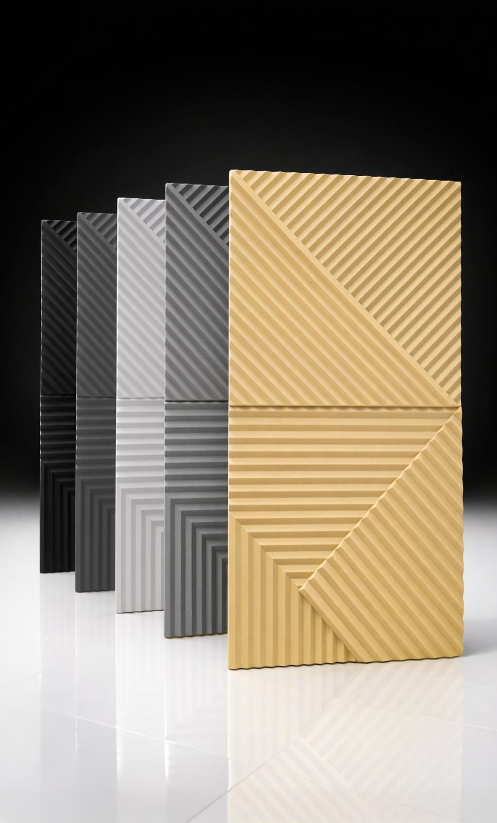 # Louvre 125 PU Panel New Design- 35mm thickness - Size 2x4ft - 5 color options - SWASTIK CREATIONS The Trend Point