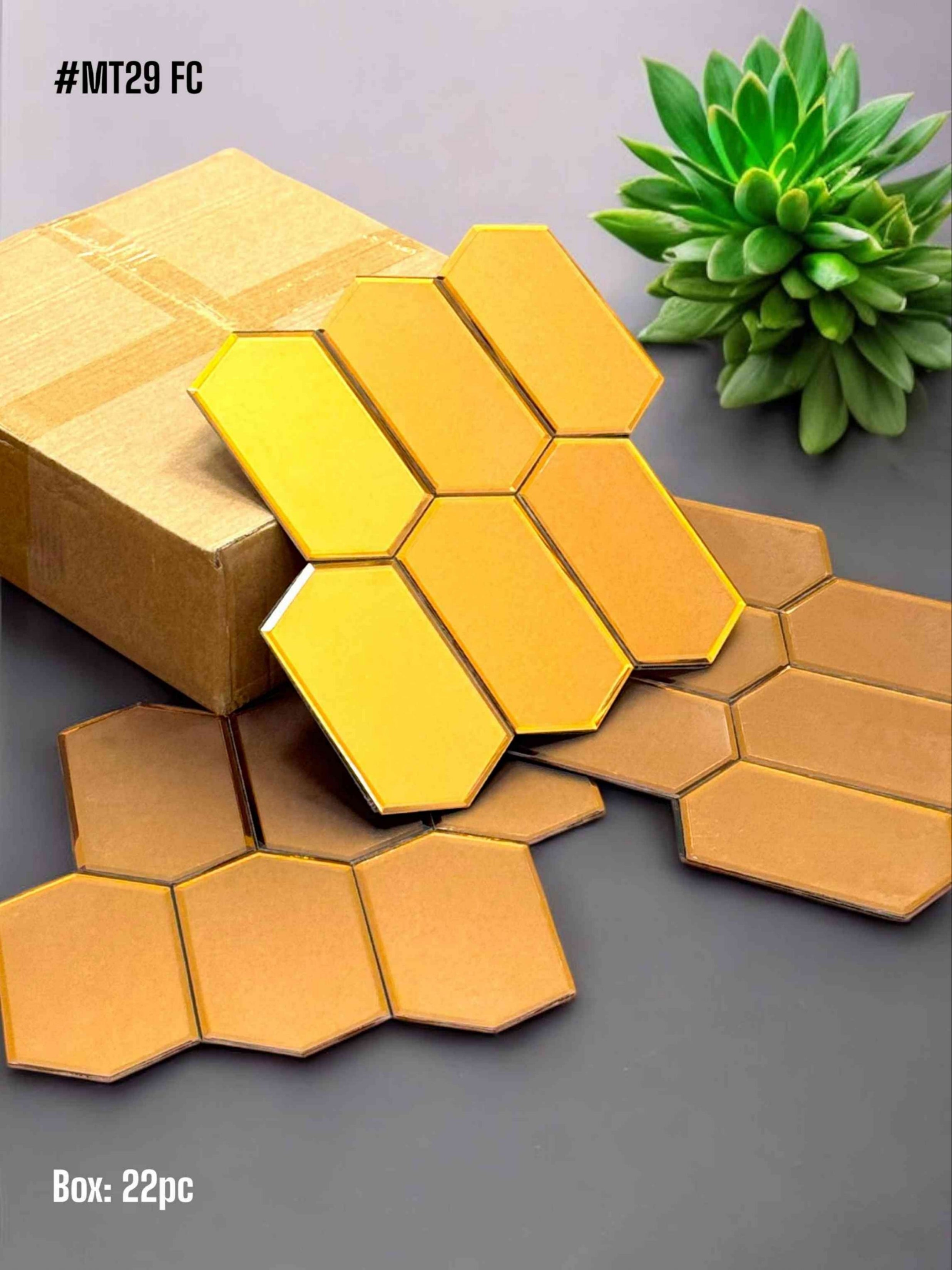 #MT29 FC - Frosted Glass Mosaic Tile (Min 22 pcs) (1 Tile Coverage Area 1 Sq Ft) - SWASTIK CREATIONS The Trend Point