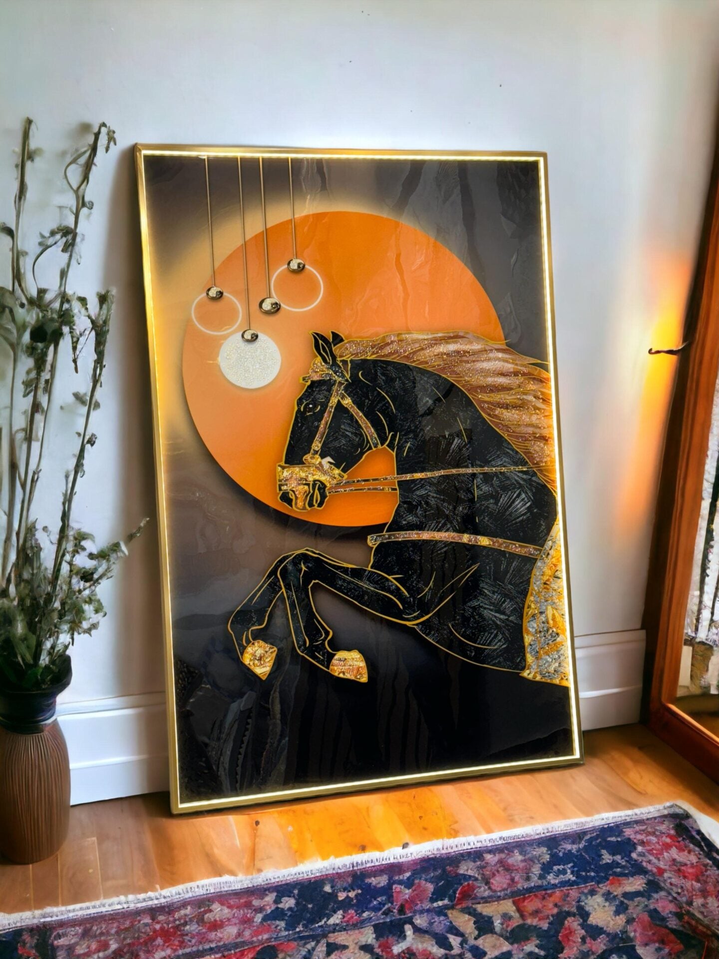 Majestic Horse Crystal Painting with LED - SWASTIK CREATIONS The Trend Point