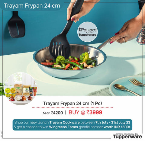 Tupperware Trayam Frypan 24 cm - SWASTIK CREATIONS The Trend Point
