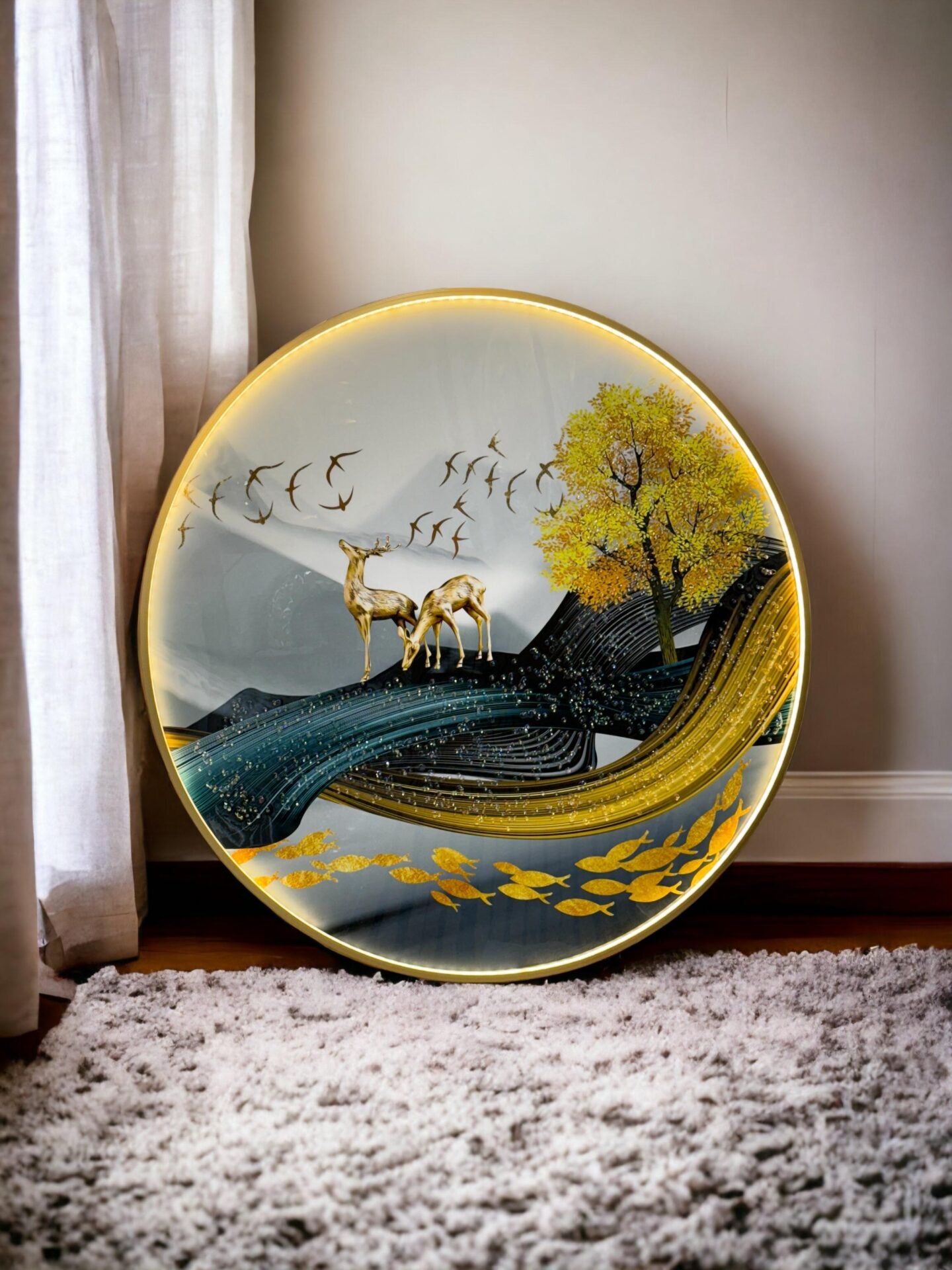 Natural Scenery LED Crystal Painting - SWASTIK CREATIONS The Trend Point