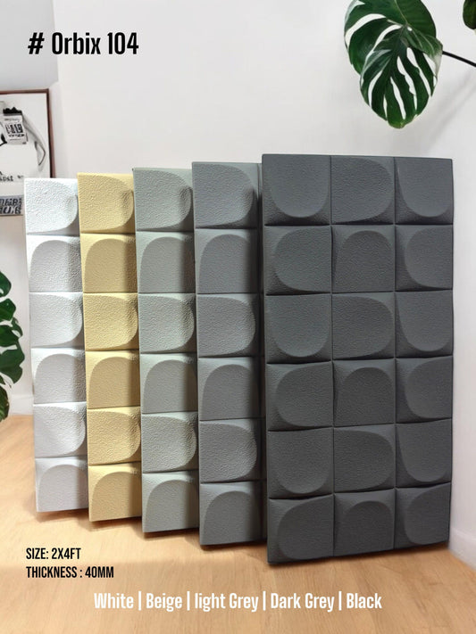 #Orbix 104 PU Panel - 40mm thickness - Size 2x4ft - 5 color options ( Box of 7pcs)