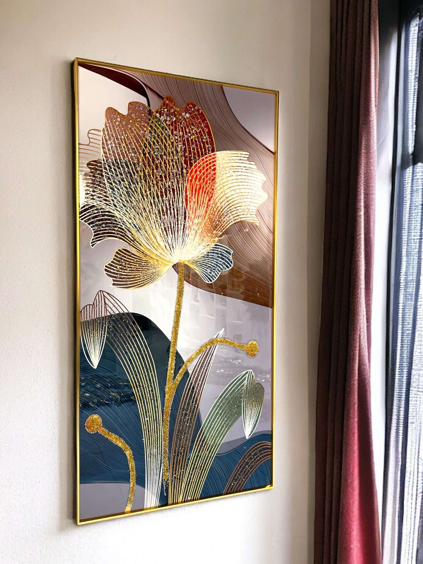 Premium Floral Crystal Wall Decor - SWASTIK CREATIONS The Trend Point