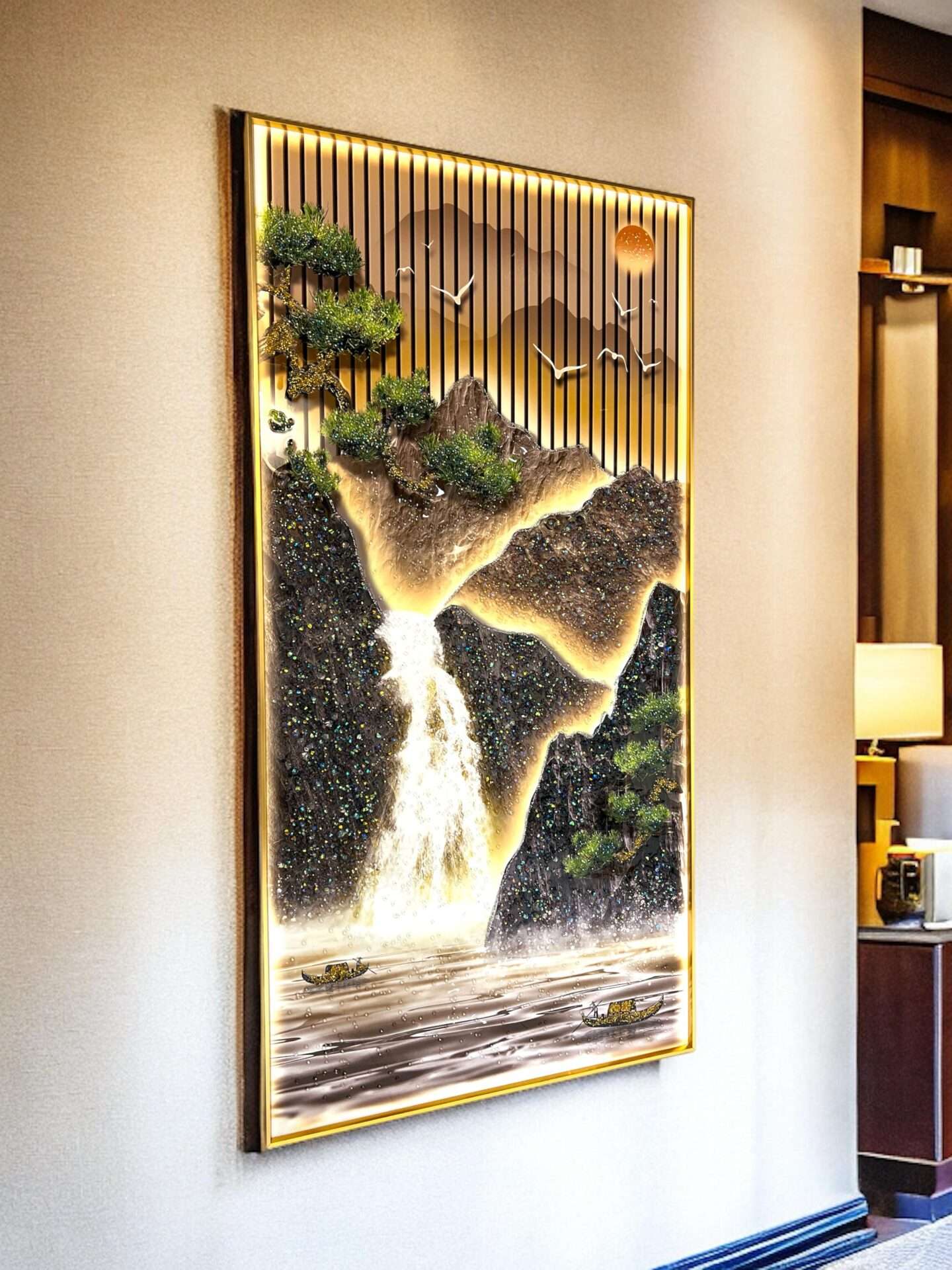 Premium Waterfall Crystal Wall Decor - SWASTIK CREATIONS The Trend Point