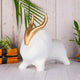 Swastik Creations White Yak Figurine with Golden Horns | Handcrafted Resin Animal Showpiece for Home & Table Decor