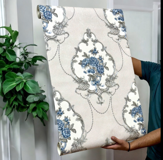 Modern Floral Wallpaper (set of 2) SWASTIK CREATIONS The Trend Point